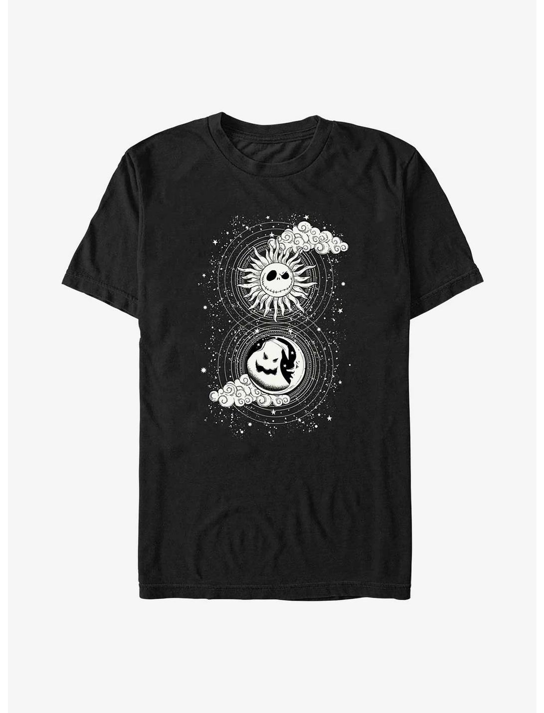 Disney The Nightmare Before Christmas Jack and Oogie Celestial Clouds T-Shirt, BLACK, hi-res