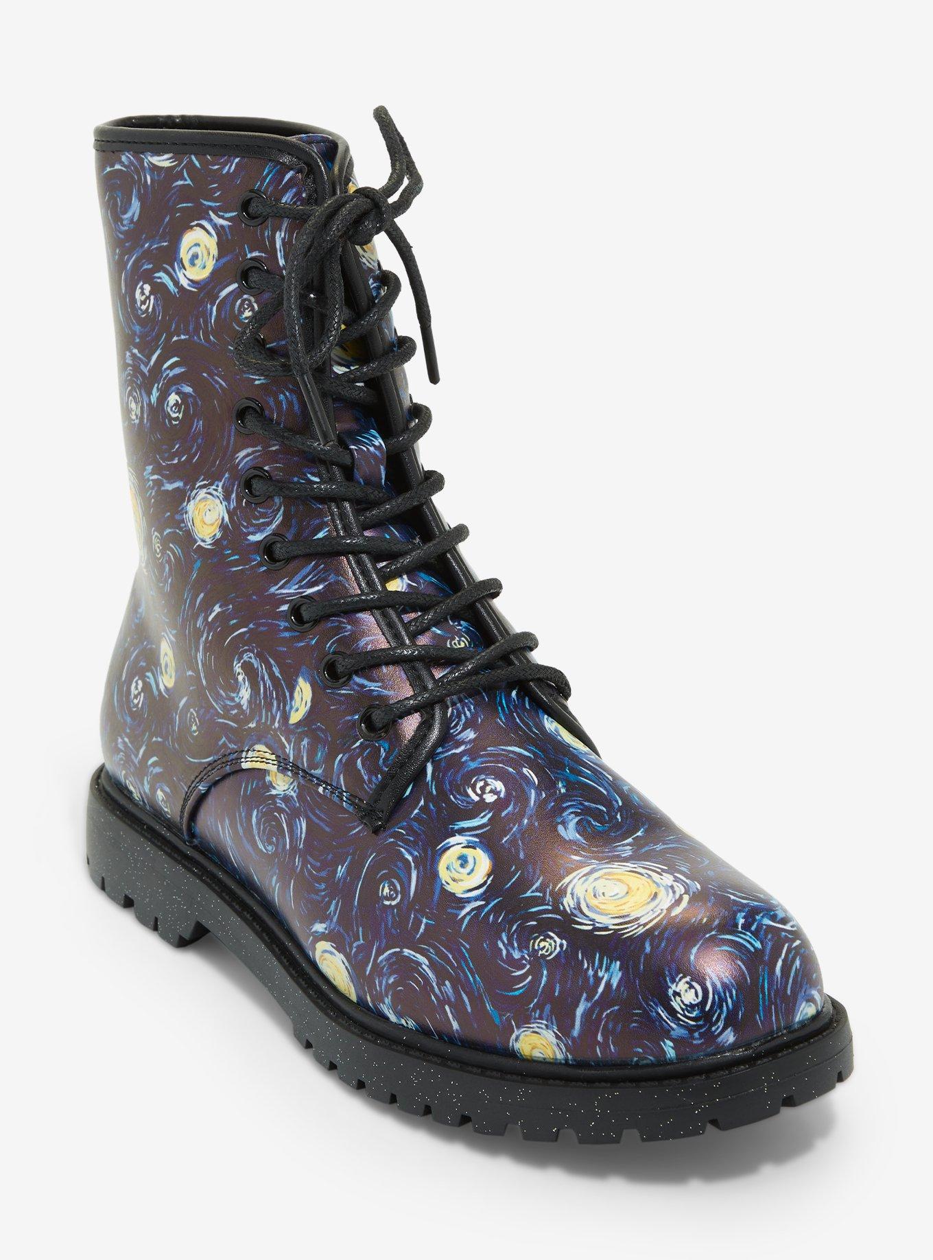 Starry Nights Combat Boots