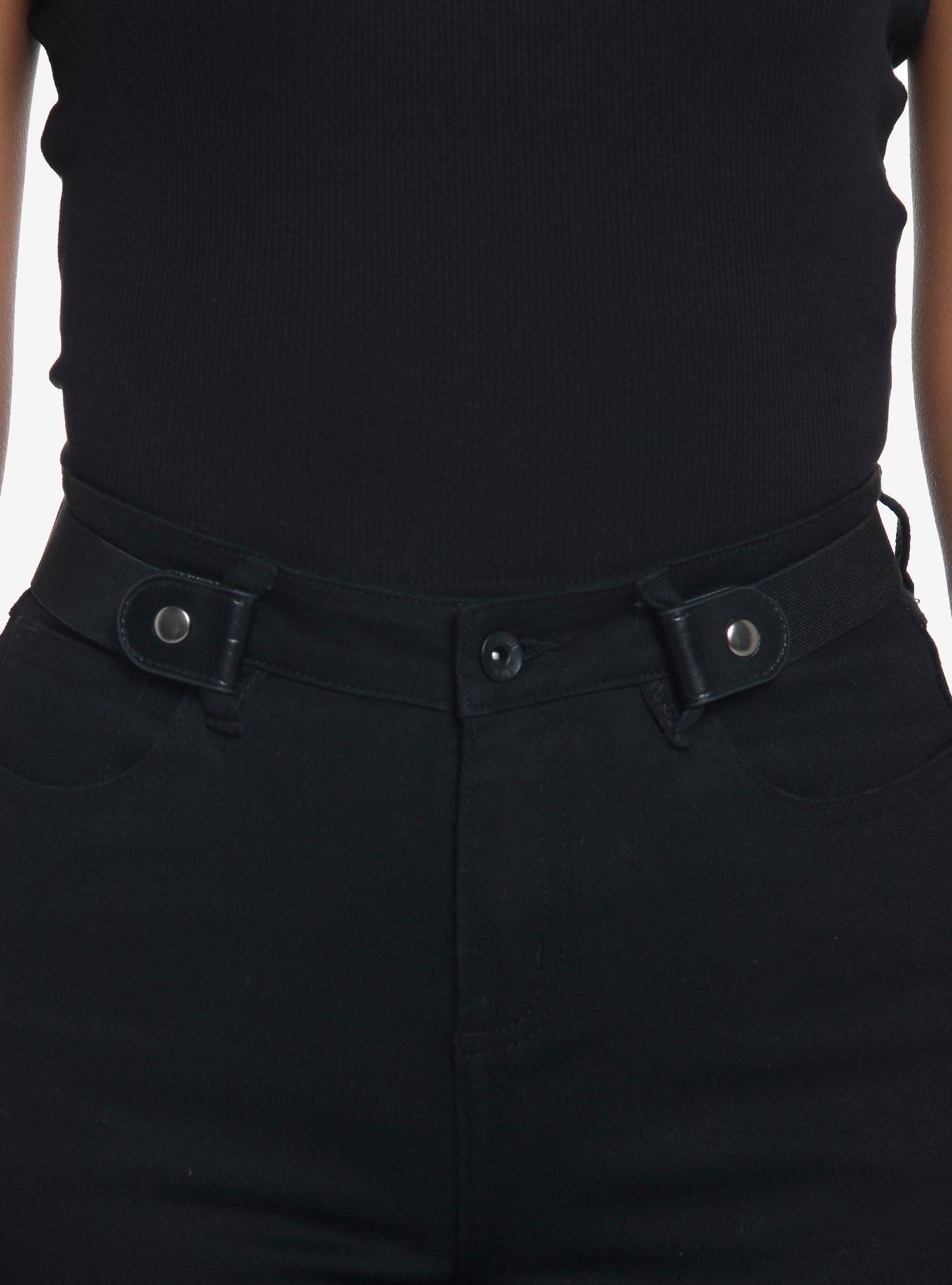 Black Elastic Snap Belt Hot Topic