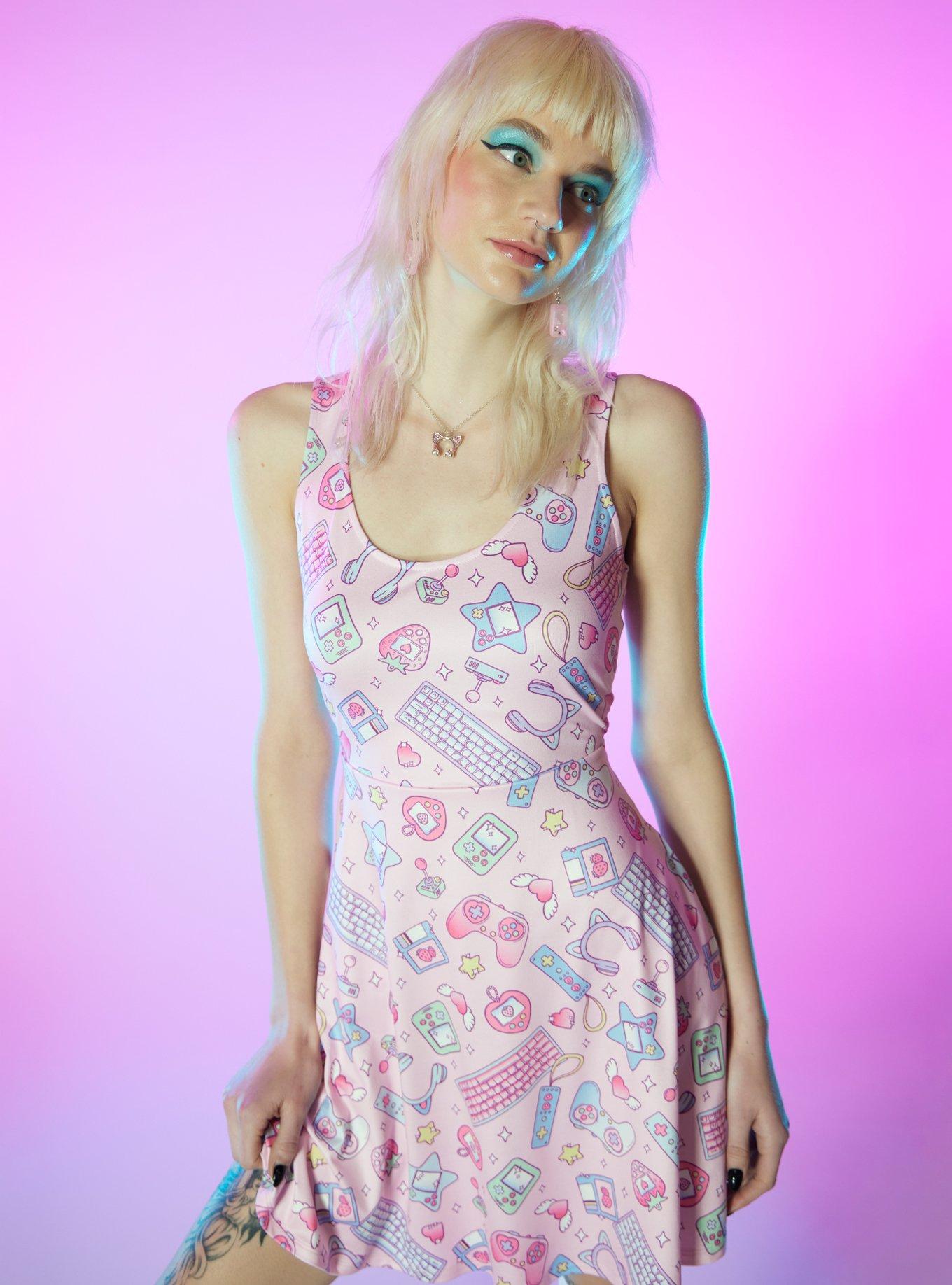 Kawaii Gamer Pastel Tank Dress