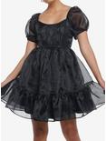 Thorn & Fable Black Organza Tiered Dress, BLACK, hi-res