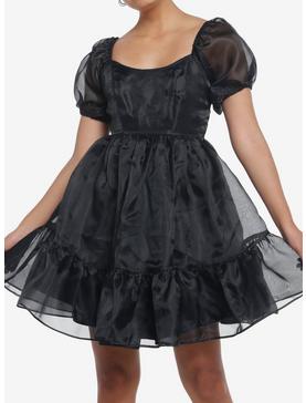 Thorn & Fable Black Organza Tiered Dress, , hi-res