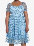 Sweet Society Blueberry Glitter Mesh Dress Plus Size, BLUE, hi-res