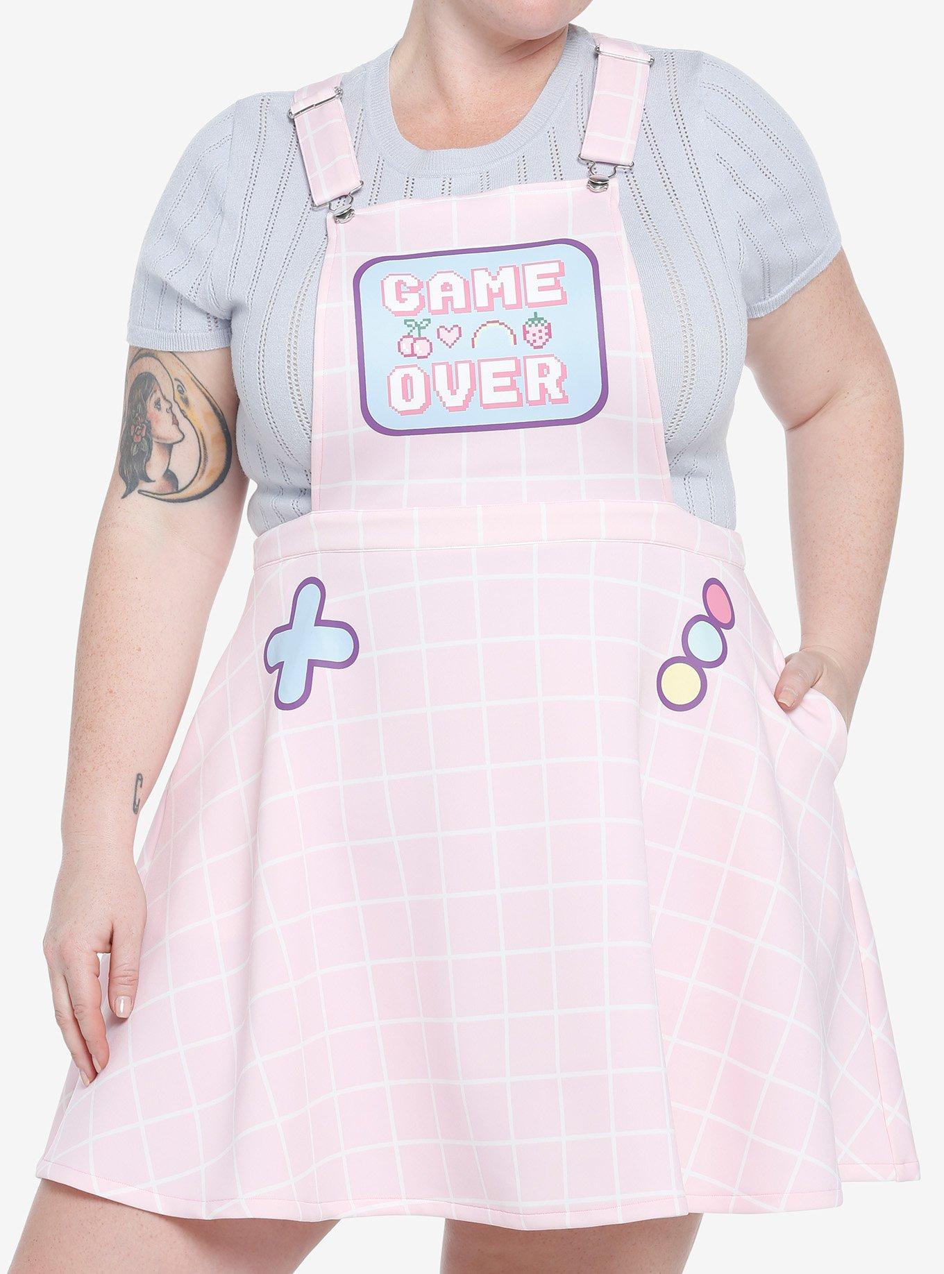 Game Over Pastel Skirtall Plus Size, MULTI, hi-res