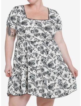 Gothic Garden Puff Sleeve Dress Plus Size, , hi-res