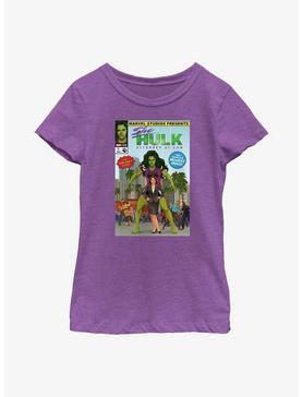Marvel She-Hulk Comic Cover Youth Girls T-Shirt, , hi-res