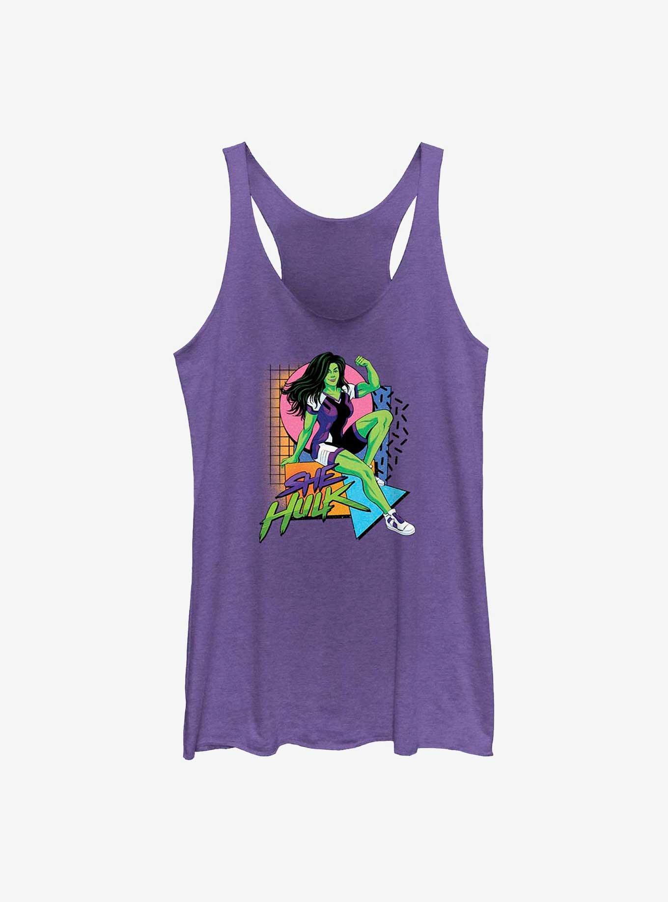 Marvel She-Hulk Retro Womens Tank Top, PUR HTR, hi-res