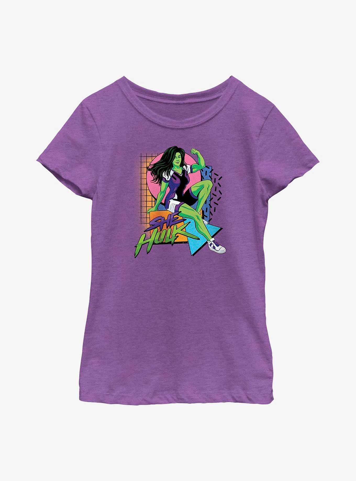 Marvel She-Hulk Retro Youth Girls T-Shirt, PURPLE BERRY, hi-res