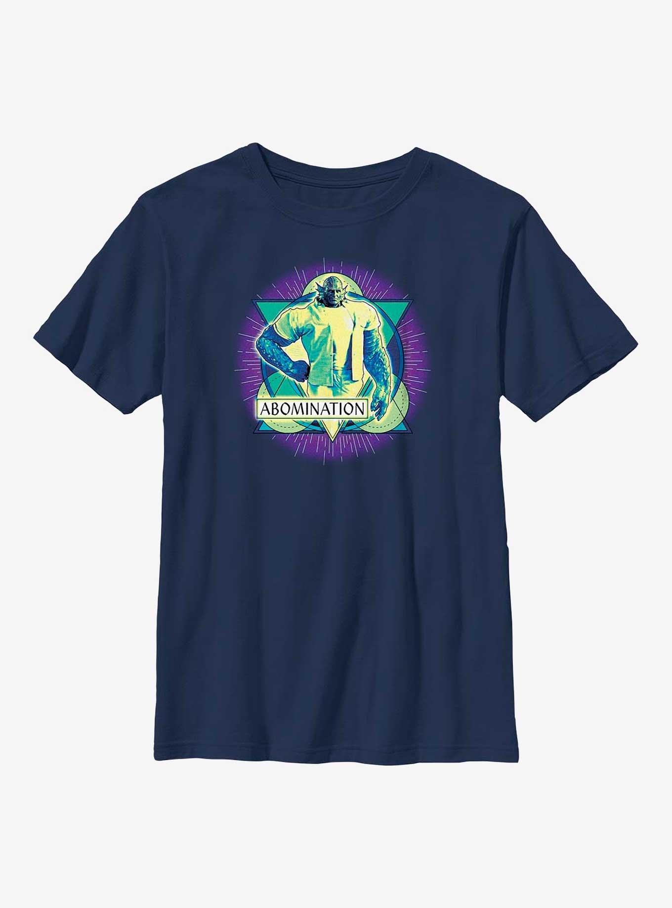 Marvel She-Hulk Abomination Badge Youth T-Shirt, NAVY, hi-res
