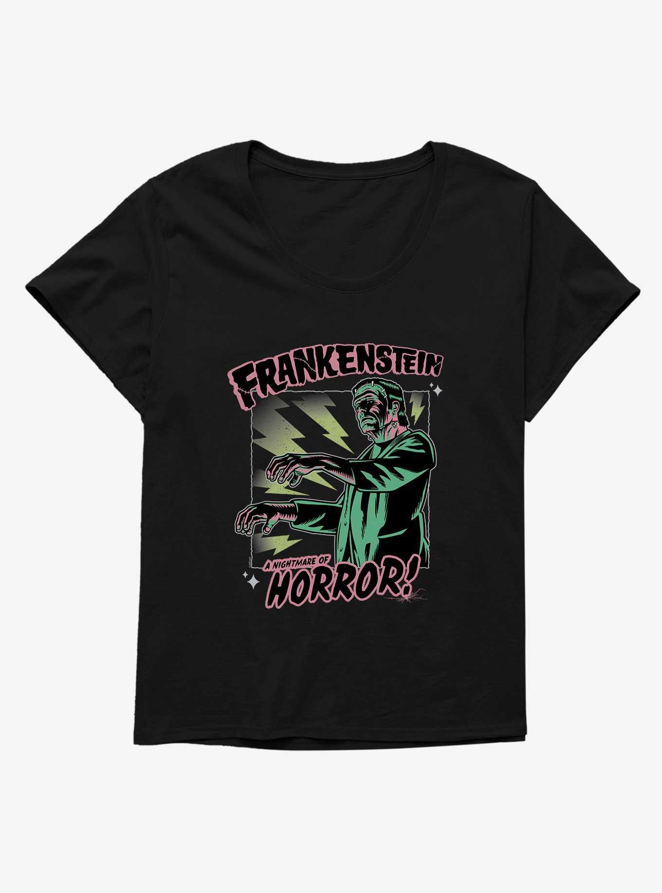 Universal Monsters Frankenstein Nightmare Of Horror Girls T-Shirt Plus Size, , hi-res