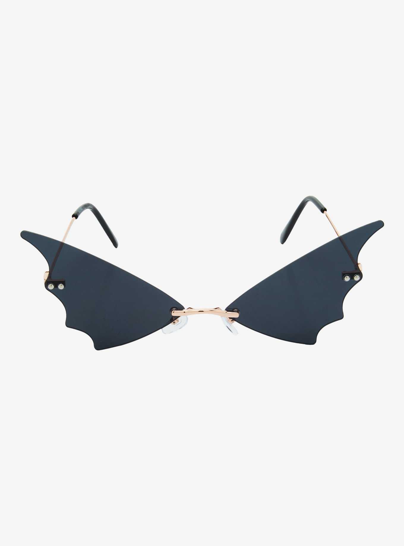 Black Bat Wing Sunglasses, , hi-res