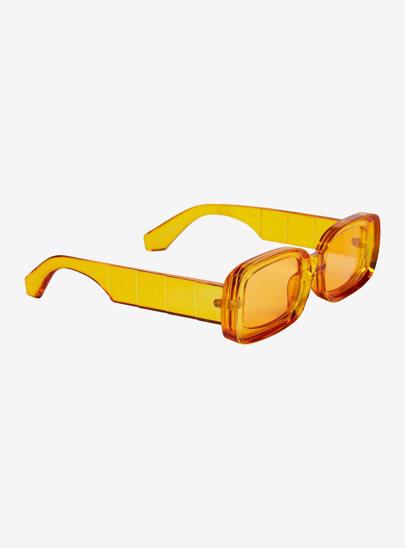 Orange shop square sunglasses