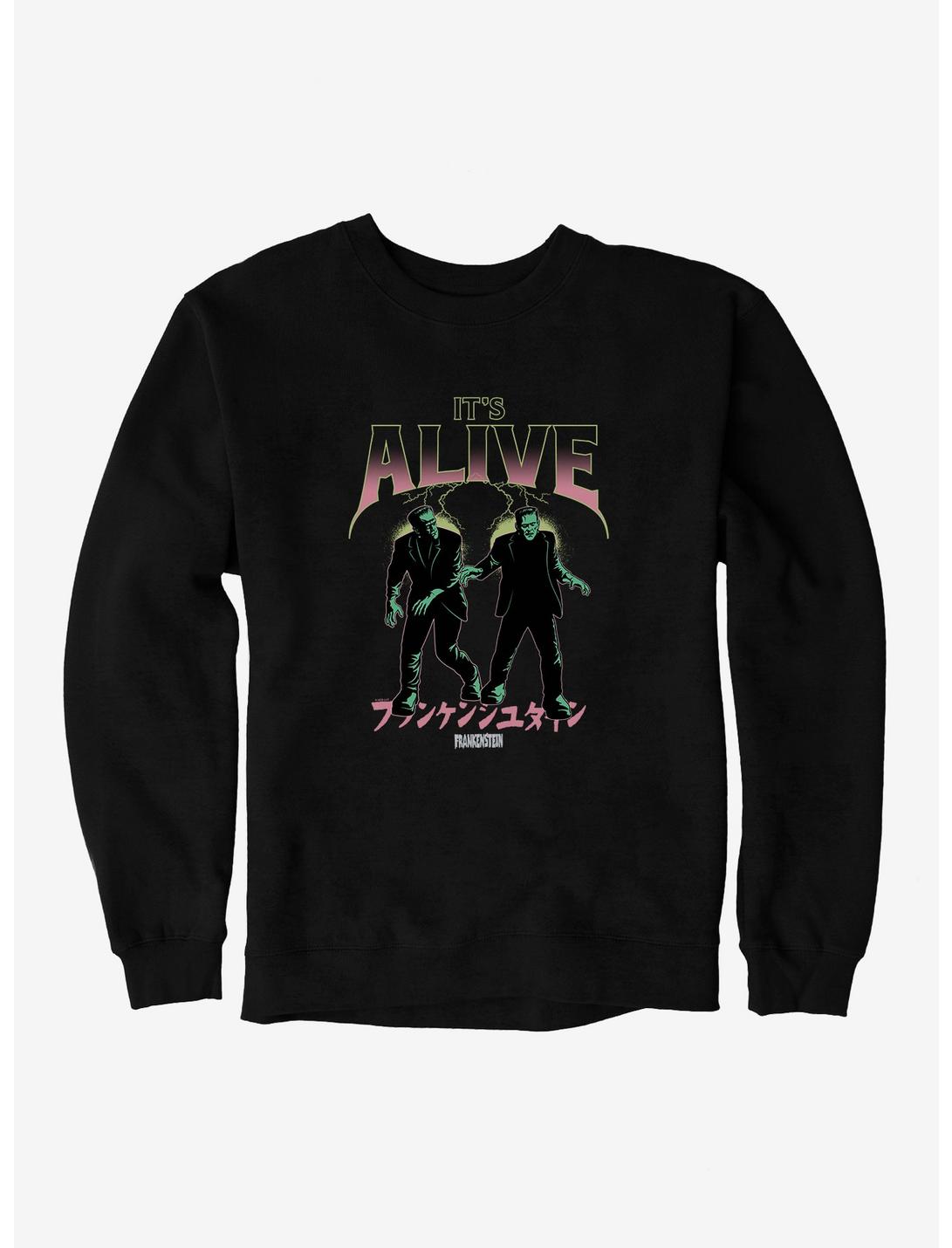 Frankenstein It's Alive Sweatshirt, BLACK, hi-res