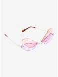 Pink & Purple Ombre Butterfly Wing Sunglasses, , hi-res