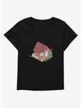 Rainylune Sprout The Frog Clock Womens T-Shirt Plus Size, BLACK, hi-res