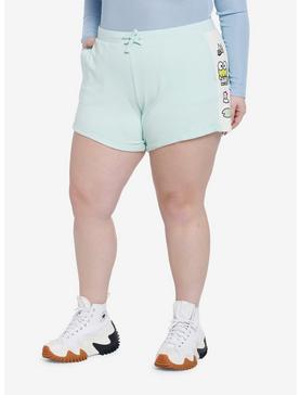 Keroppi Contrast Stripe Girls Lounge Shorts Plus Size, , hi-res