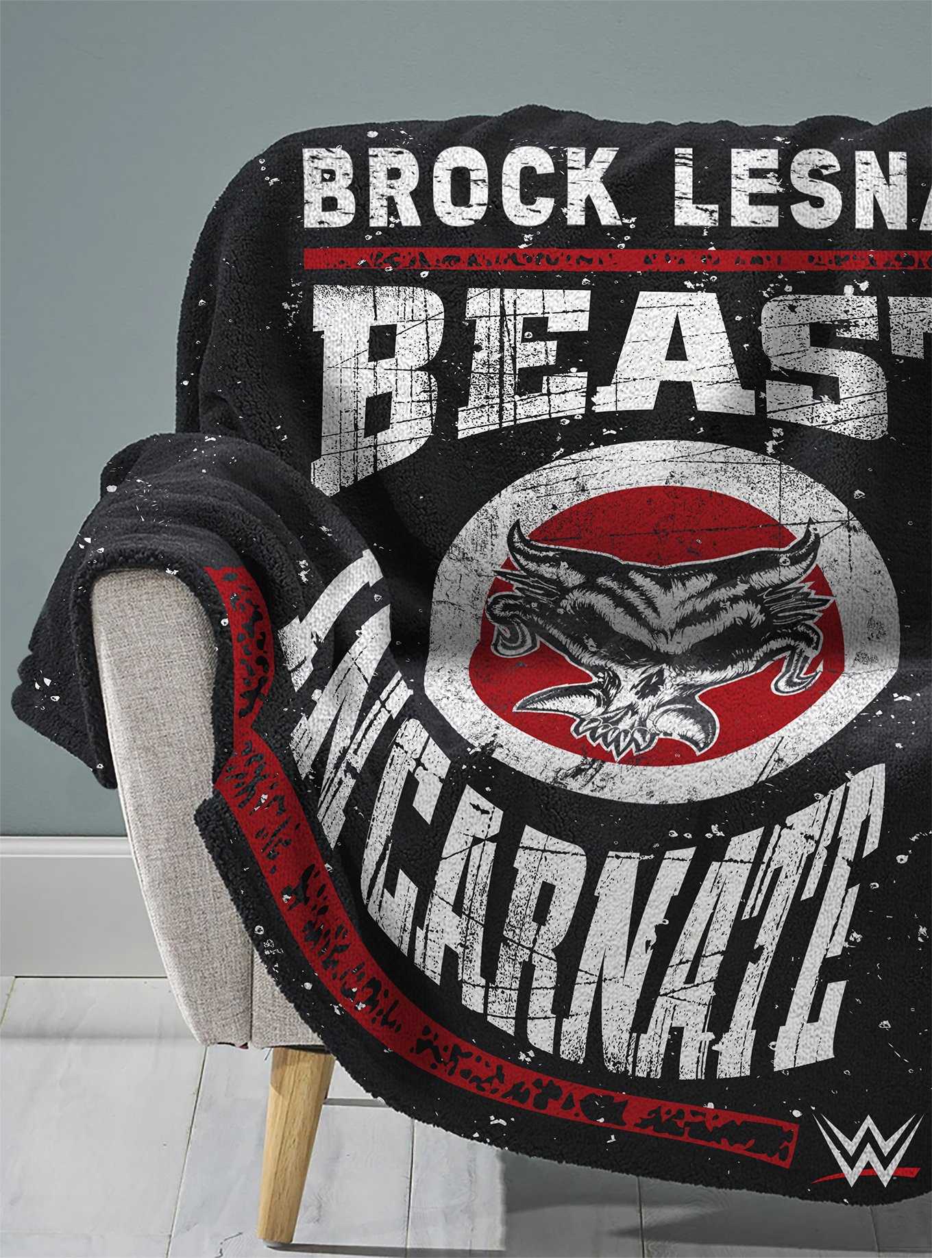 WWE Brock Lesnar Raschel Throw Blanket, , hi-res