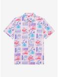 Disney Pixar Turning Red Allover Print Earth Day Woven Button Up - BoxLunch Exclusive, PINK, hi-res