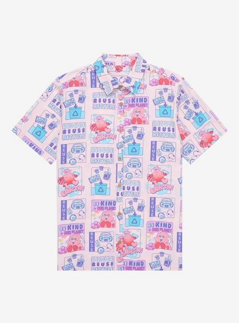 Disney Pixar Turning Red Allover Print Earth Day Woven Button Up ...