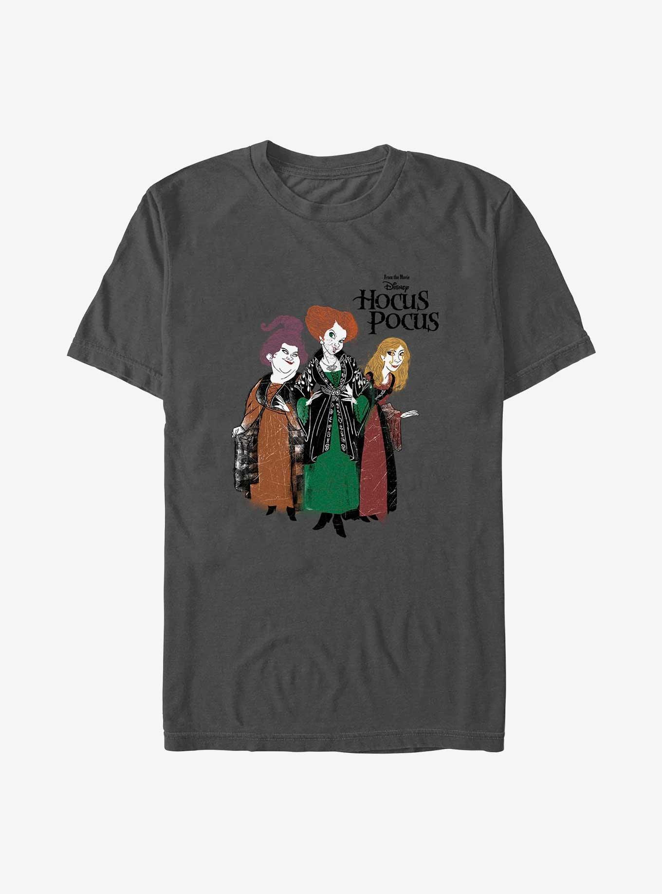 Disney Hocus Pocus Mary, Winnie, and Sarah Logo T-Shirt, CHARCOAL, hi-res