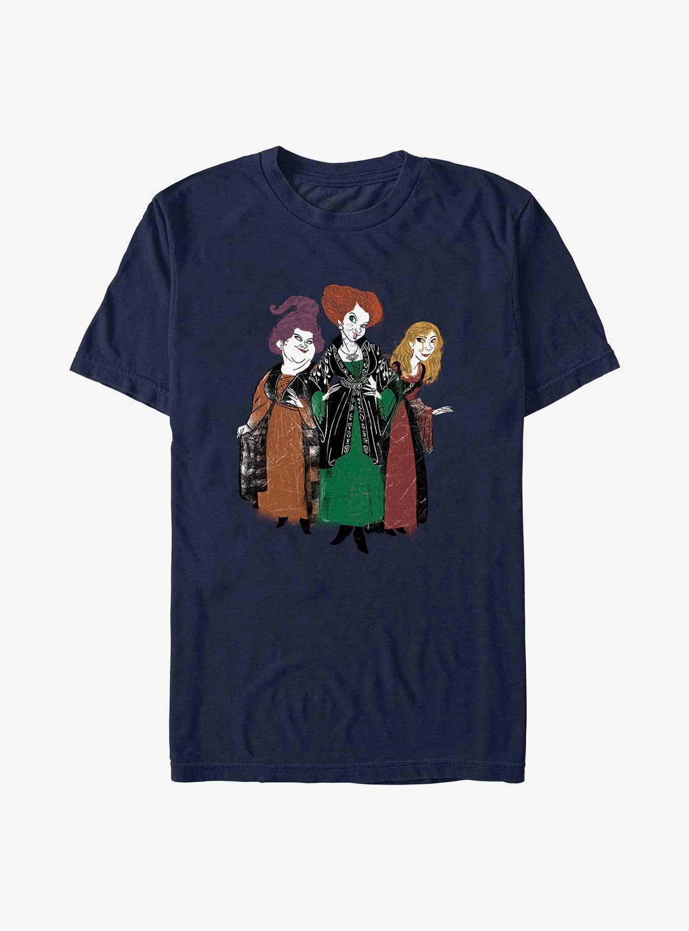 Disney Hocus Pocus Mary, Winnie, and Sarah T-Shirt, NAVY, hi-res