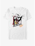 Disney The Nightmare Before Christmas Jack and Sally You Are Such A Scream T-Shirt, WHITE, hi-res