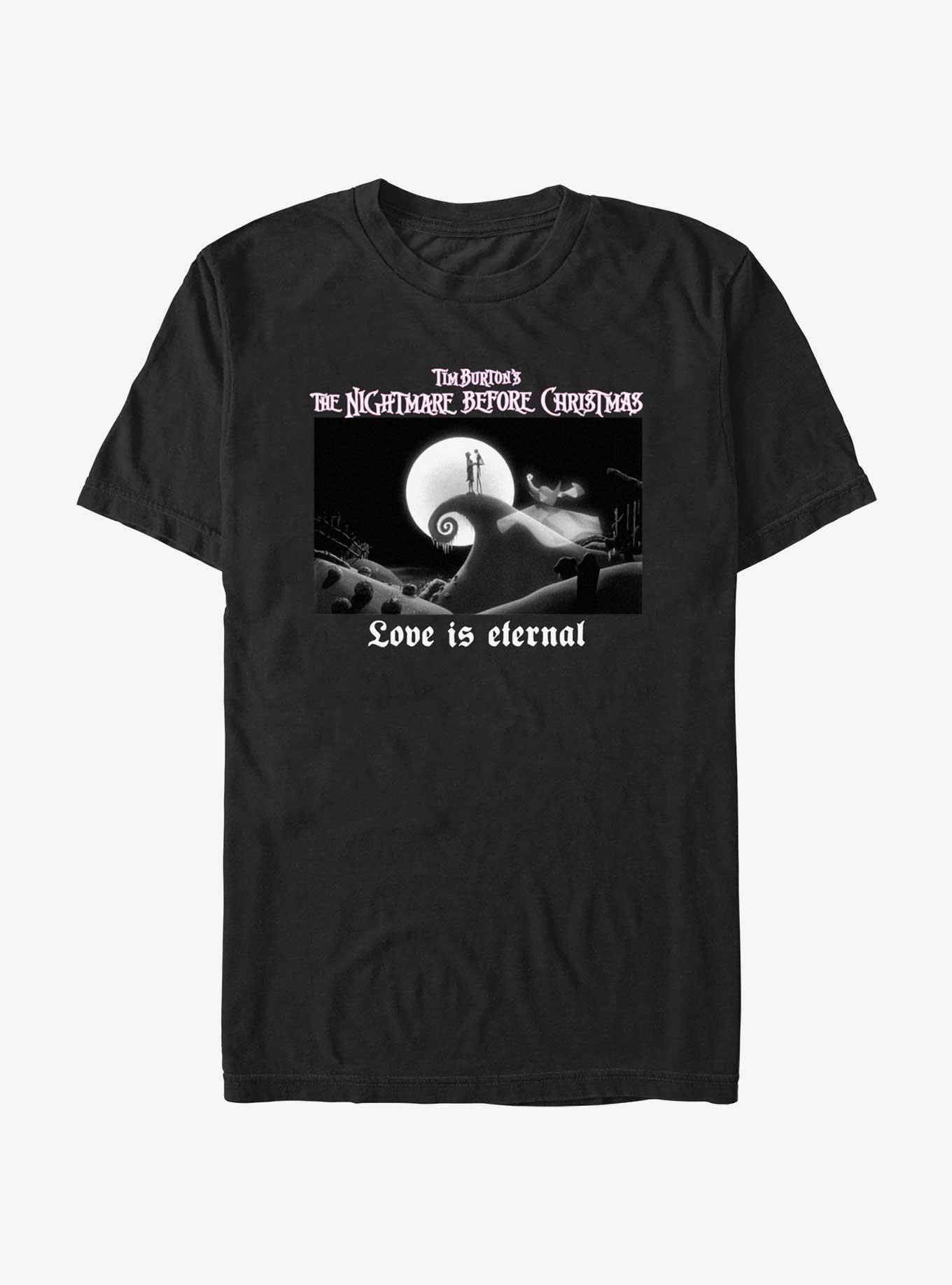 Disney The Nightmare Before Christmas Love Is Eternal Scene T-Shirt, BLACK, hi-res