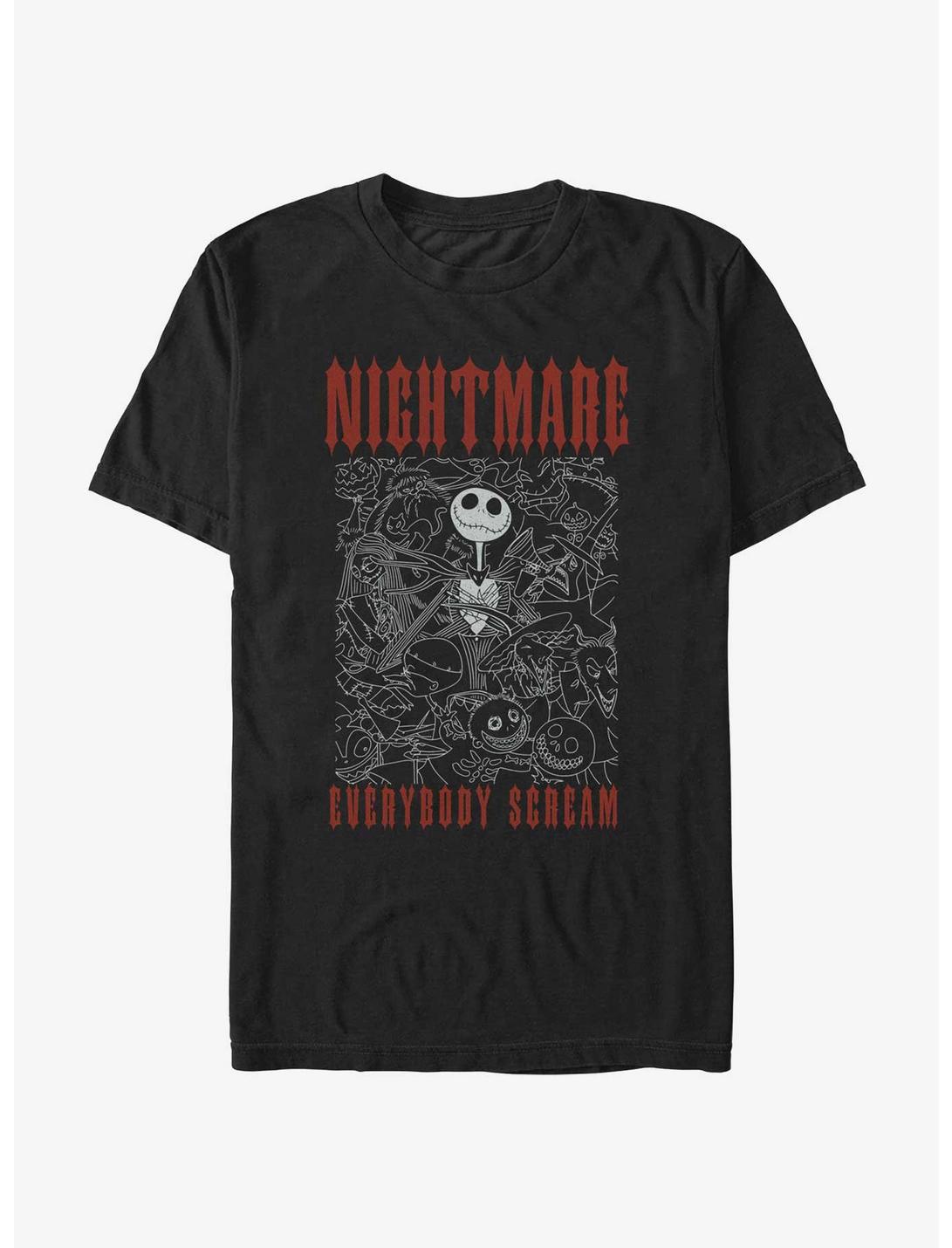 Disney The Nightmare Before Christmas Everybody Scream T-Shirt, BLACK, hi-res