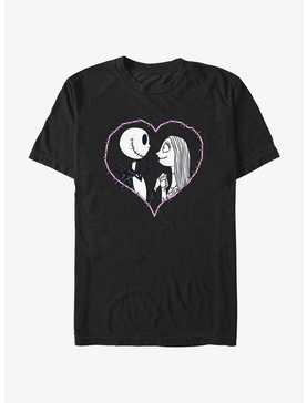 Disney The Nightmare Before Christmas Jack and Sally Heart Stitch T-Shirt, , hi-res