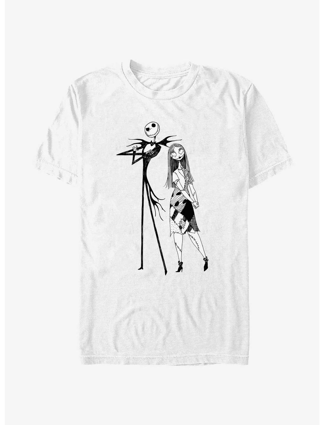 Disney The Nightmare Before Christmas Jack and Sally T-Shirt, WHITE, hi-res
