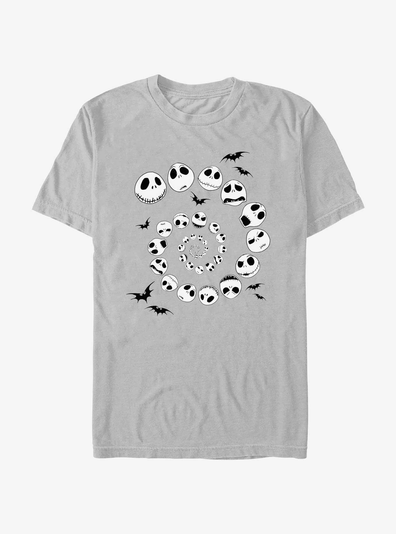 Disney The Nightmare Before Christmas Jack Skellington Emotion Swirl T-Shirt, SILVER, hi-res