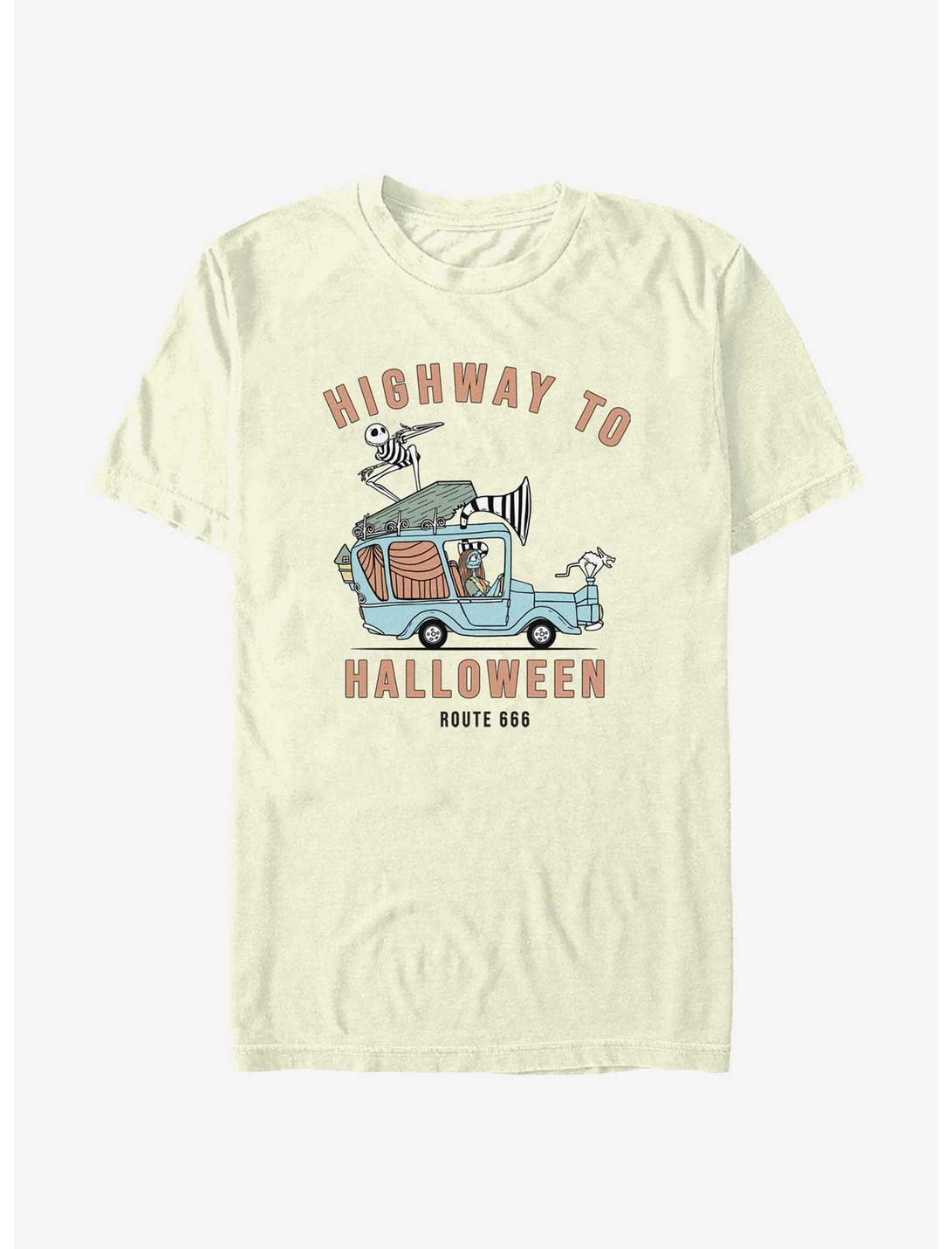 Disney The Nightmare Before Christmas Route 666 Highway To Halloween T-Shirt, NATURAL, hi-res
