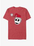 Disney The Nightmare Before Christmas Santa Hat Jack T-Shirt, RED HTR, hi-res