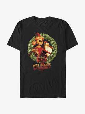 Disney The Nightmare Before Christmas Santa Jack Wreath T-Shirt, , hi-res