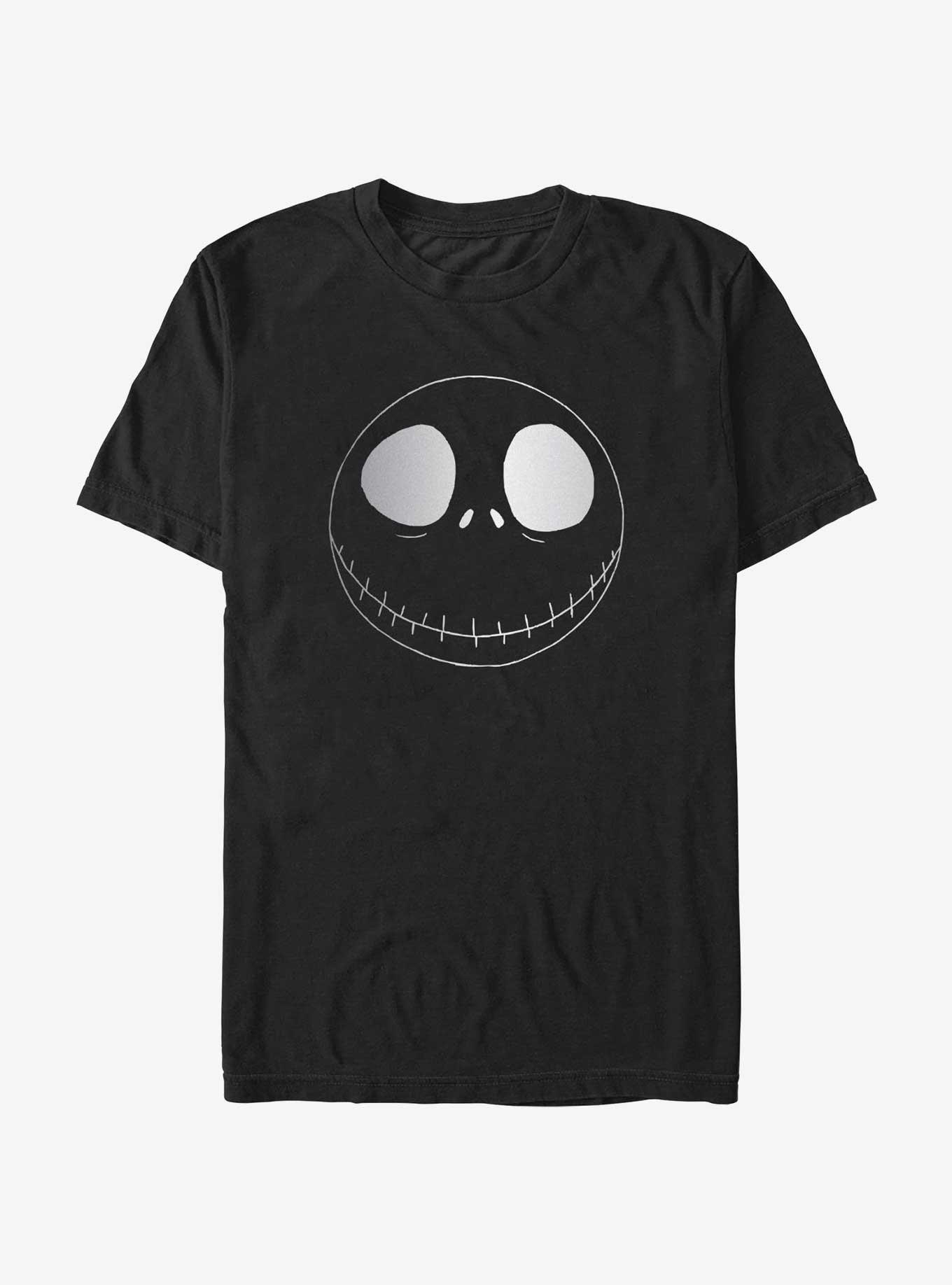 Disney The Nightmare Before Christmas Jack Skellington Skull Head T-Shirt, BLACK, hi-res