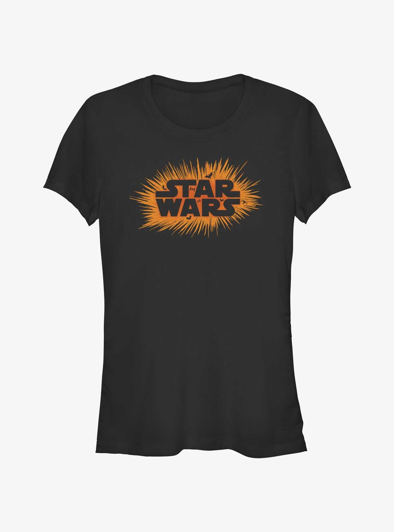 Star Wars Halloween Logo Girls T-Shirt, BLACK, hi-res