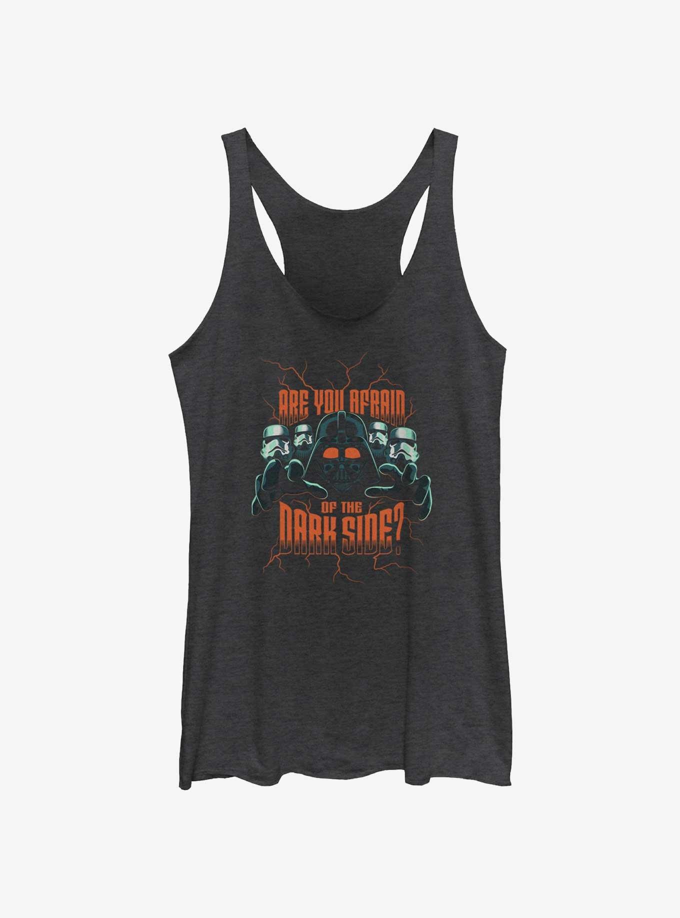 Star Wars Darth Vader Are You Afraid Girls Tank, BLK HTR, hi-res