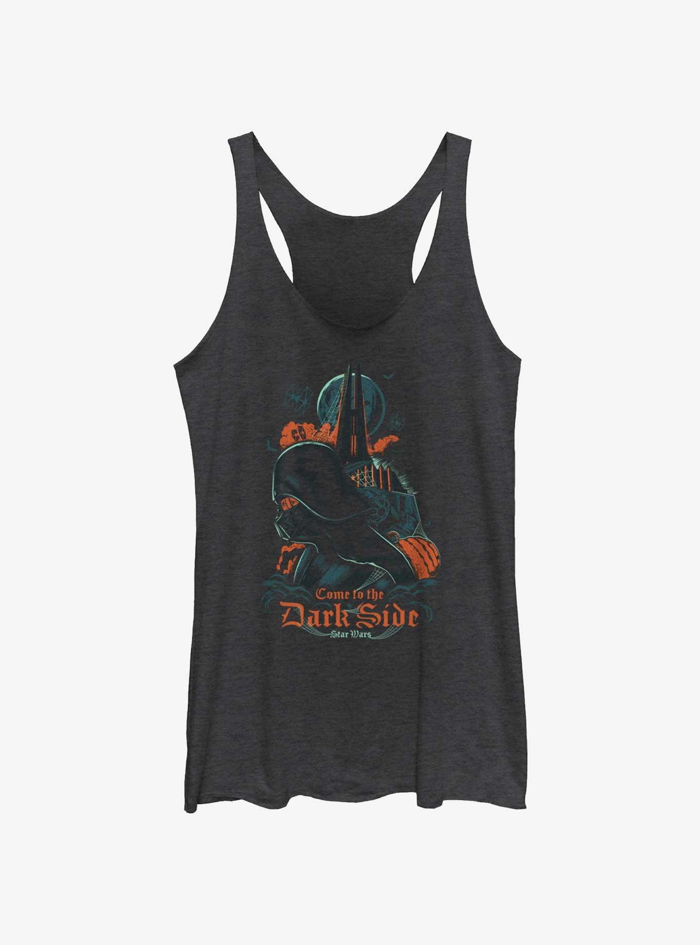 Star Wars Vader Come To The Dark Side Girls Tank, BLK HTR, hi-res