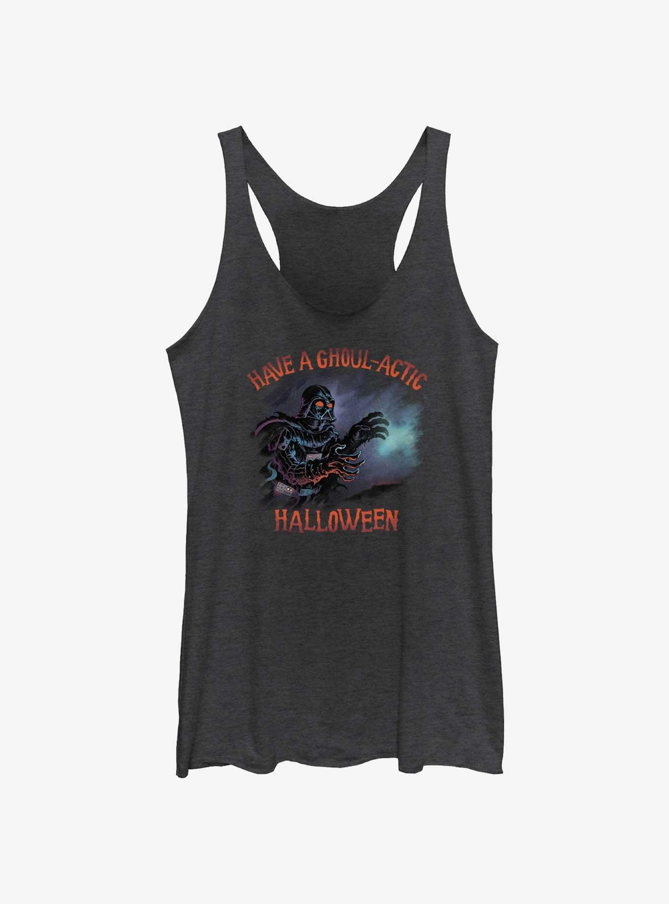 Star Wars Vader Have A Ghoul-actic Halloween Girls Tank, BLK HTR, hi-res