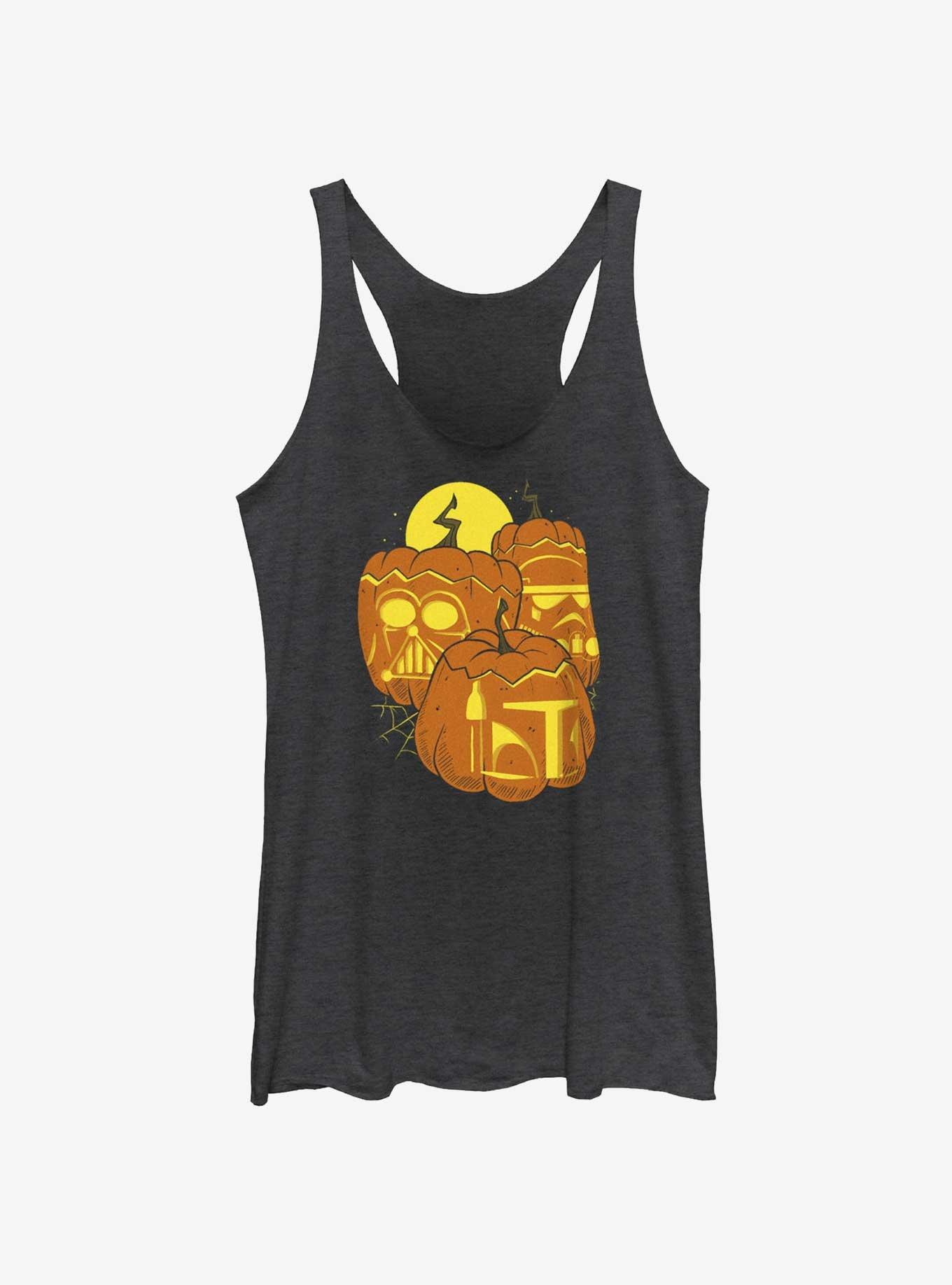 Star Wars Pumpkin Wars Girls Tank Top, BLK HTR, hi-res