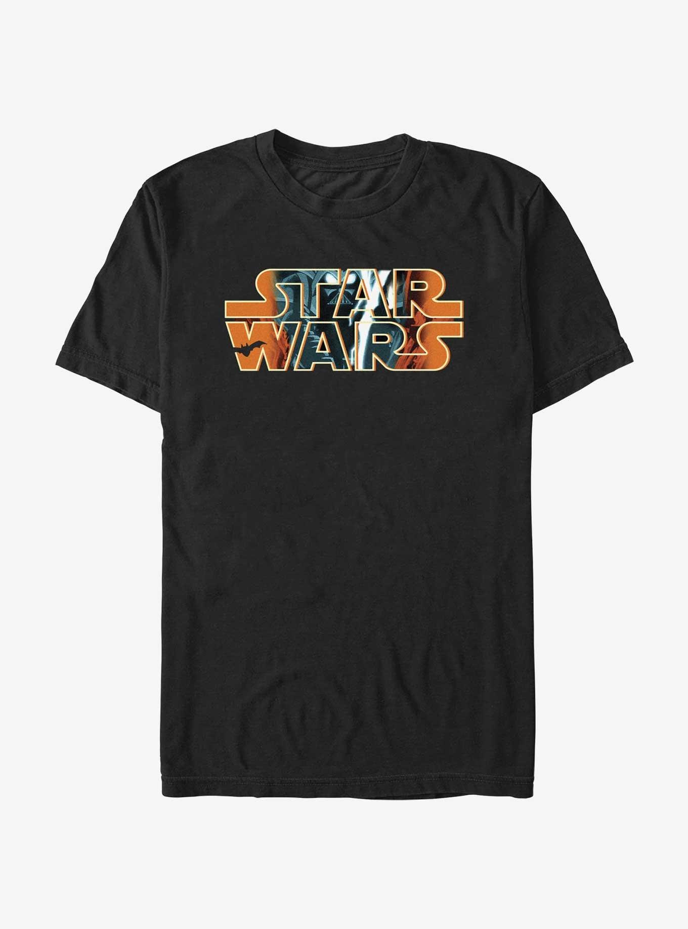 Star Wars Vader Halloween Logo T-Shirt, BLACK, hi-res