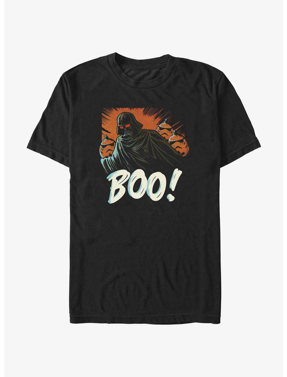 Star Wars Boo! Vader and Pumpkin Troopers T-Shirt, BLACK, hi-res