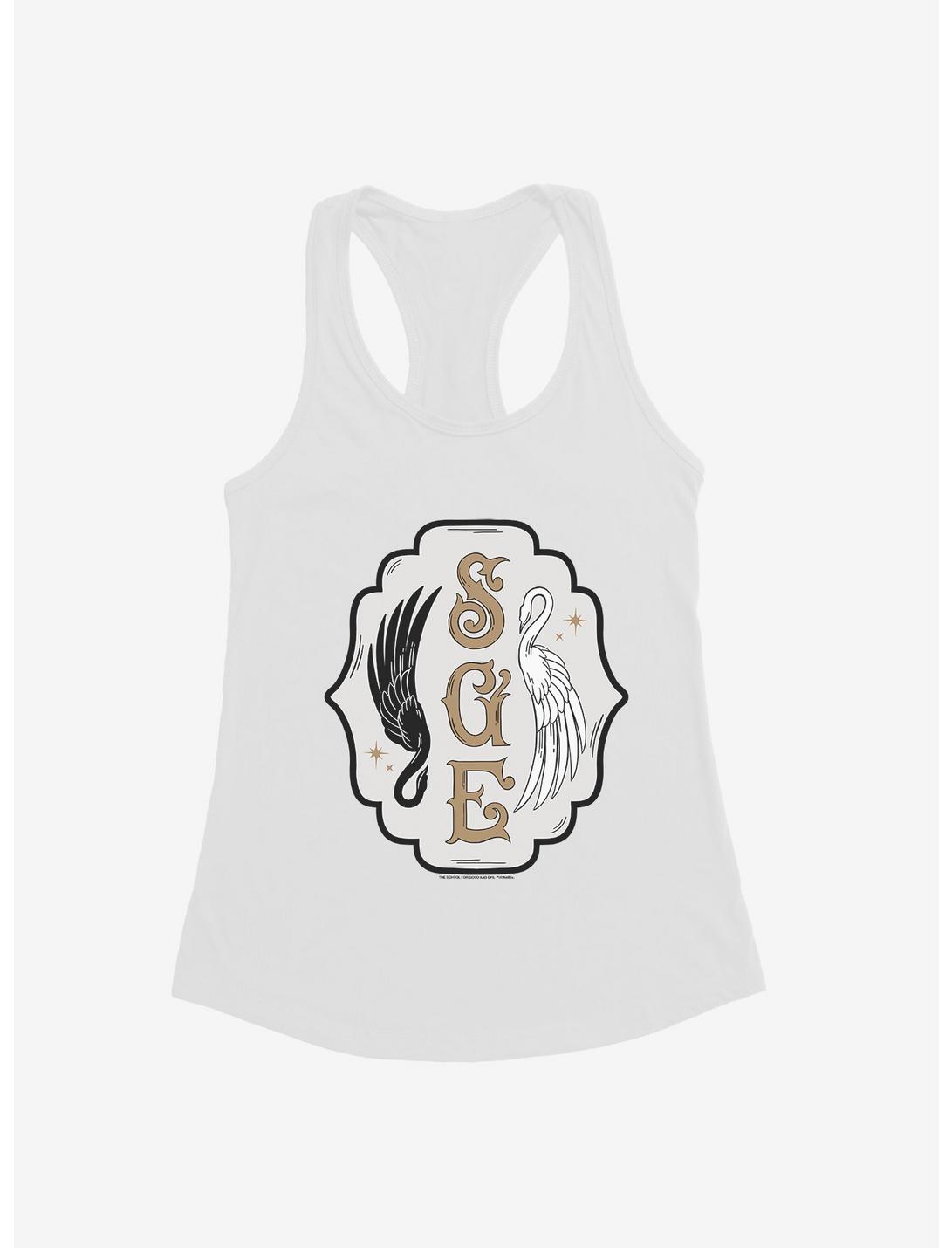 The School For Good And Evil Swan Logo Girls Tank, WHITE, hi-res