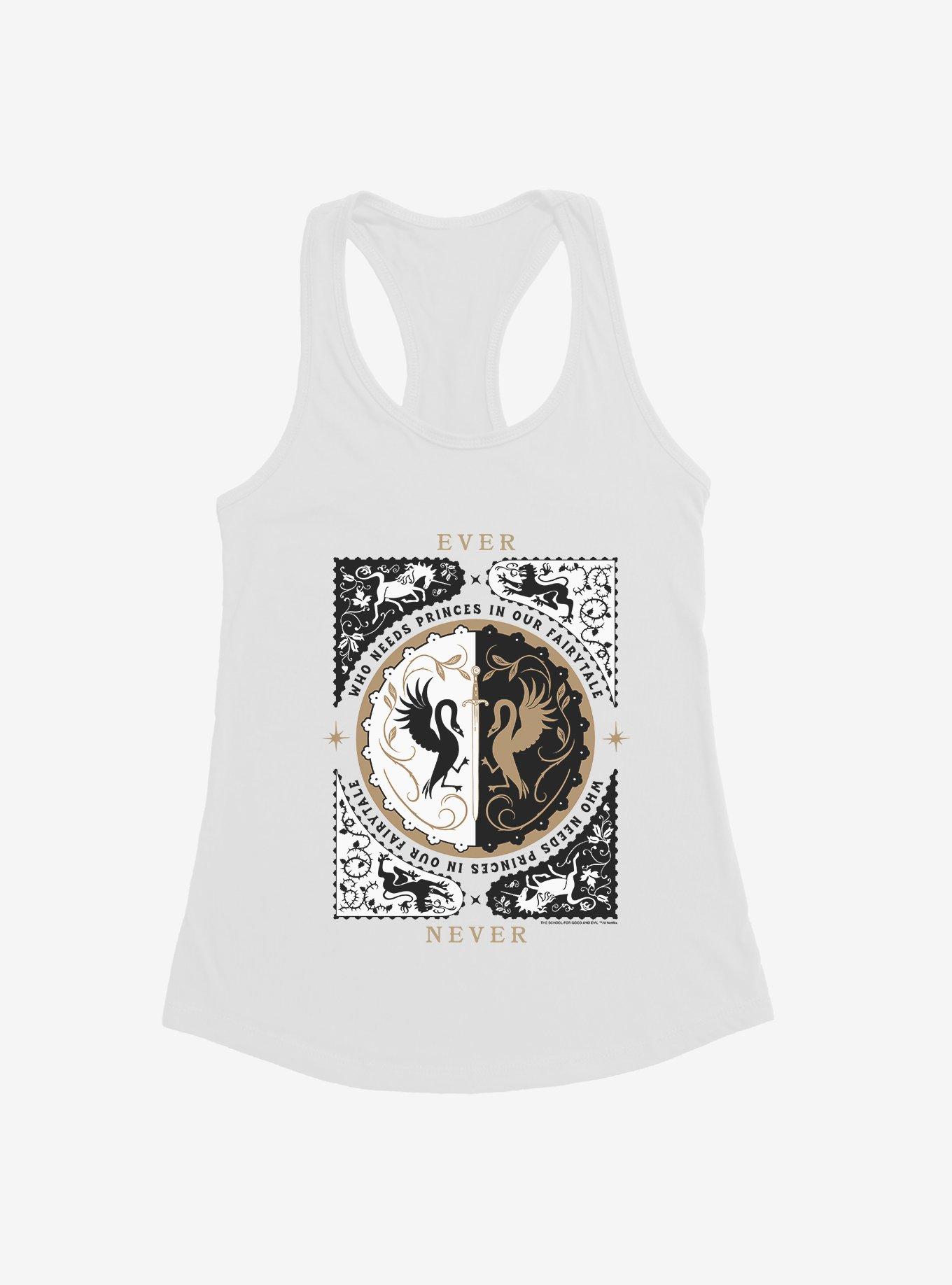 The School For Good And Evil Who Needs Princes Girls Tank, WHITE, hi-res