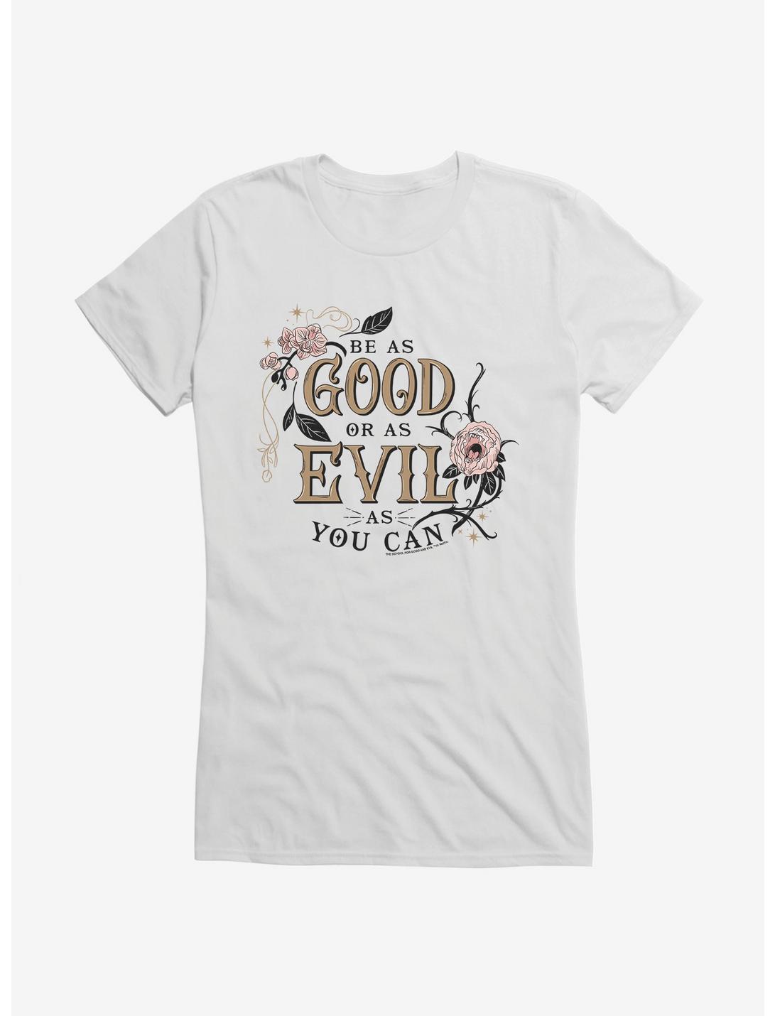 The School For Good And Evil Be As Good or Evil Girls T-Shirt, WHITE, hi-res