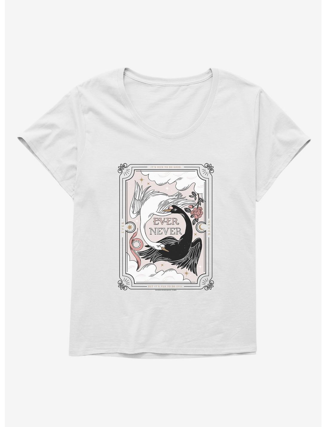 The School For Good And Evil Ever Never Tarot Card Girls T-Shirt Plus Size, WHITE, hi-res