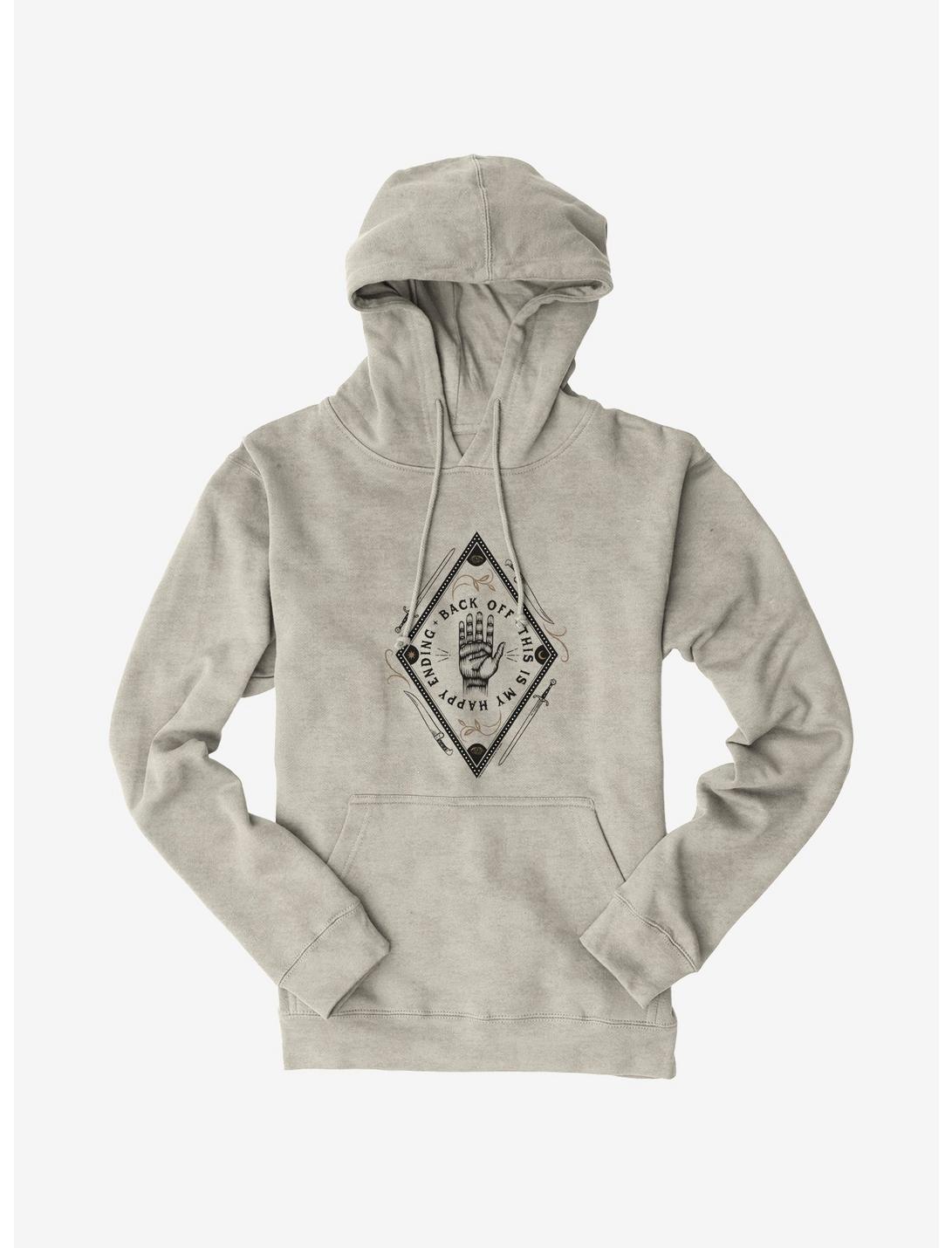 The School For Good And Evil Back Off Hoodie, OATMEAL HEATHER, hi-res