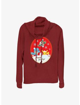 Pokemon Happy Holiday Snow Day Cowl Neck Long-Sleeve Top, , hi-res