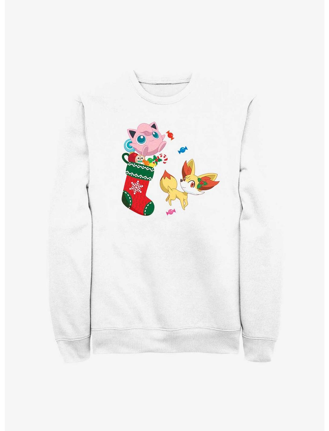 Pokemon Jiggly Puff and Fennekin Gift Stocking Sweatshirt, WHITE, hi-res