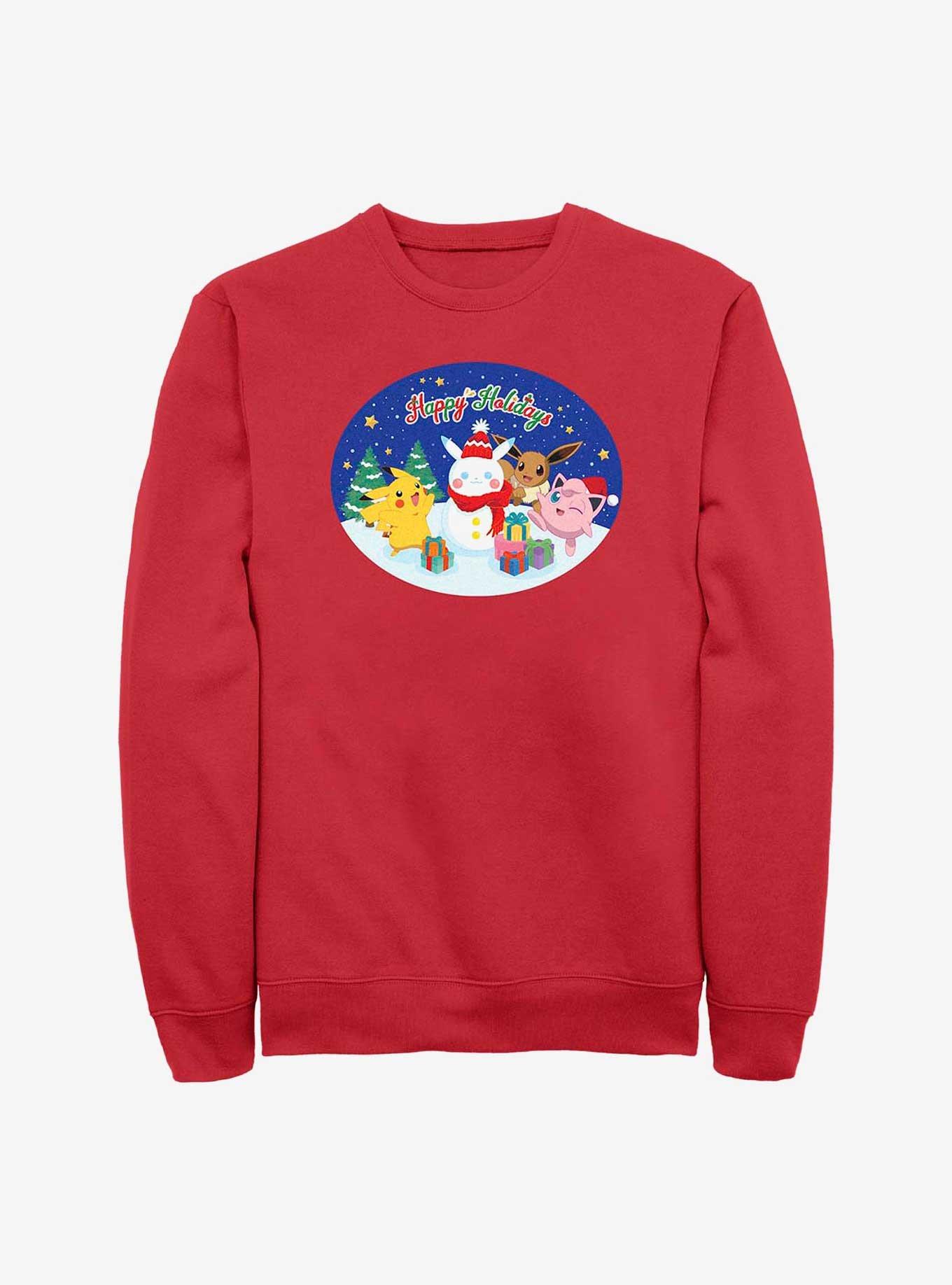 Pokemon Happy Holidays Snowman Sweatshirt, , hi-res